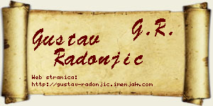 Gustav Radonjić vizit kartica